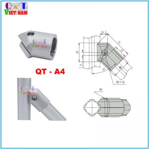 KHỚP NỐI 45 ĐỘ NHÔM ỐNG QT - A4